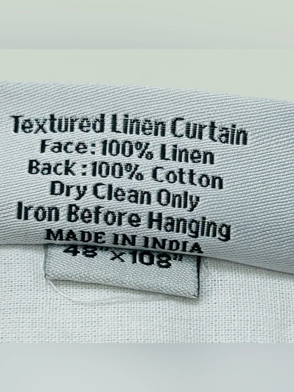 QUINCE Set Of 2 48x108 Heavyweight European Linen Curtains Cloud 9215